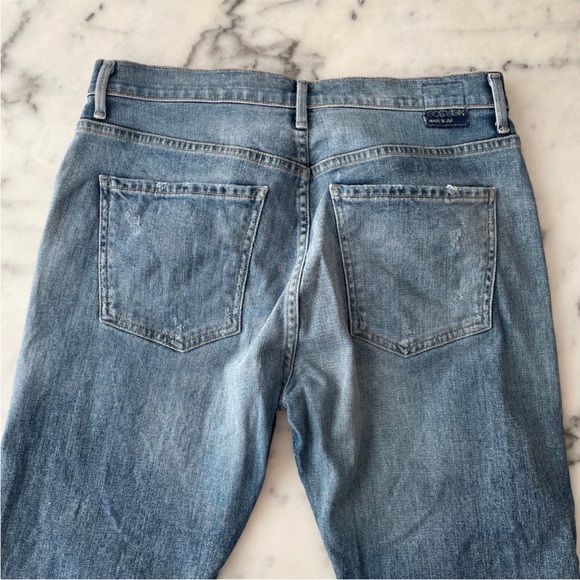 Goldsign Stevie Denim Patchwork high rise straight leg jeans - Picture 12 of 15